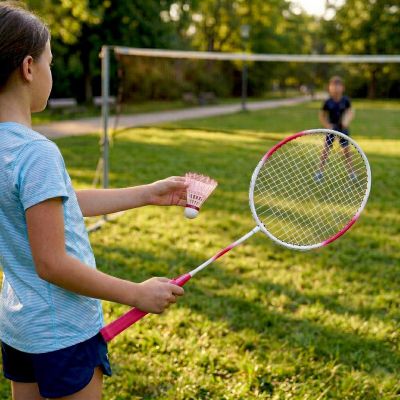 6. ZESTAW DO BADMINTONA CZERWONNY EDDY TOYS