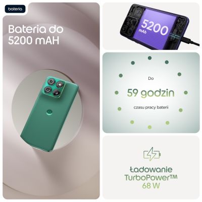 9. Smartfon Motorola Moto Edge 70 Fusion 5G 8/256 GB Sport Green (zielony)