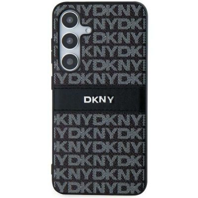 2. Etui DKNY Leather Mono Stripe & Metal Logo na Samsung Galaxy S24 - czarne