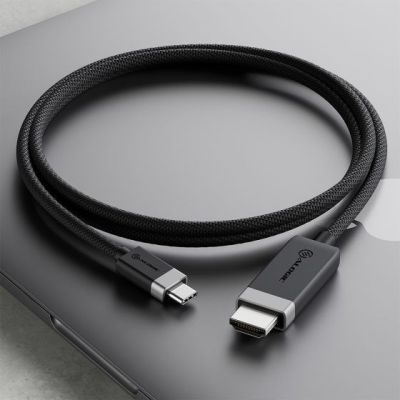 3. ALOGIC FUCHD2-SGR adapter kablowy 2 m HDMI Typu A (Standard) USB Type-C Szary