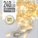 2. LAMPKI CHOINKOWE ŁAŃCUCH ŚWIETLNY 240 LED CIEPŁY BIAŁY PRZEŹROCZYSTY PRZEWÓD