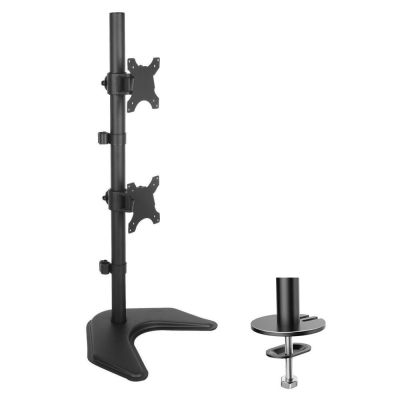 16. TECHLY PODSTAWA POD 2 MONITORY 13-27" LCD 10KG BIURKOWA PIONOWA