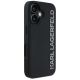 4. Etui Karl Lagerfeld HC 3D Rubber Elongated Glitter na iPhone 16 - czarne