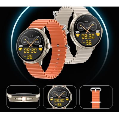 6. Smartwatch RUBICON RNCF15 Tytan/Orange SMARUB258