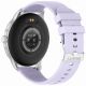 9. Smartwatch Damski GRAVITY GT12-6 Fioletowy Pasek Silikonowy + Srebrna Bransoleta