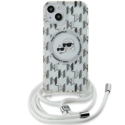 2. Etui Karl Lagerfeld IML Crossbody Monogram Karl & Choupette Head MagSafe na iPhone 15 / 14 / 13 - przezroczyste