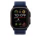 3. Pasek Apple Watch Trail Loop do Watch Ultra 49mm Blau / Titan schwarz (S/M)
