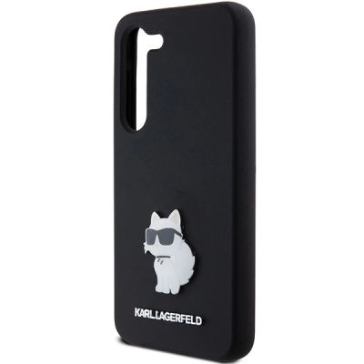6. Etui Karl Lagerfeld Silicone Choupette Metal Pin na Samsung Galaxy S23 - czarne