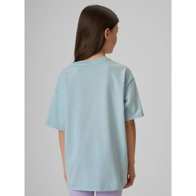 2. T-shirt bawełniany dziewczęcy 4F 4FJRSS26TTSHF3981-33S