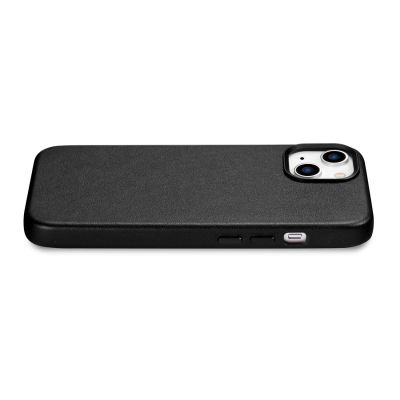 10. iCarer Case Leather pokrowiec etui z naturalnej skóry do iPhone 14 Plus czarny (kompatybilne z MagSafe)