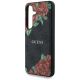 6. Etui Guess Leather 4G Flowers Print Metal Classic Logo MagSafe na Samsung Galaxy S25 - czarne