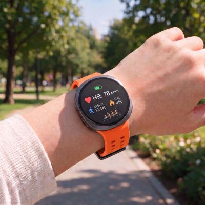3. Pasek Tech-Protect Silicone Air na Samsung Galaxy Watch 40 / 44 / 46 mm - pomarańczowy