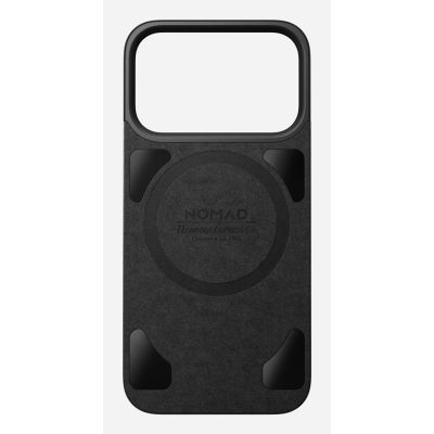 3. NOMAD Magnetic Leather Back - nakładka magnetyczna na iPhone 18 Pro / 17 Pro kompatybilna z MagSafe, skóra Horween (black)
