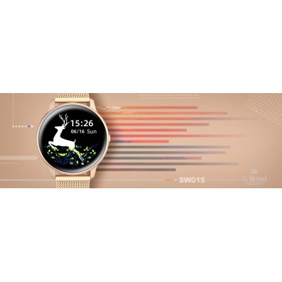 7. Damski SMARTWATCH G.Rossi SW015-4 Różowe złoto