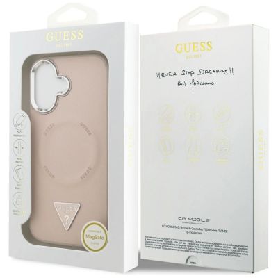 8. Etui Guess Triangle Logo MagSafe na iPhone 17 - różowe