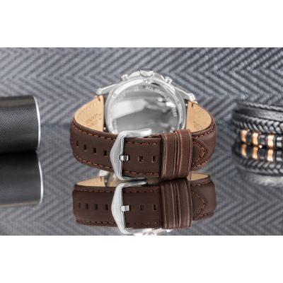 7. Zegarek Męski FOSSIL Grant Leather FS4735 + BOX