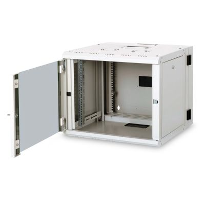 9. Digitus Szafa sieciowa wisząca Unique 19" 9U rack 600x600, drzwi szyba, szary, dzielona, złożona, 100kg