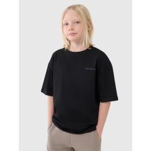 T-shirt oversize z napisem chłopięcy 4F 4FJWSS25TTSHM2184-20S