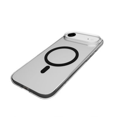 9. Etui Puro Lite Mag TPU+PC kompatybilne z MagSafe na iPhone 17 Air - przezroczyste z czarnym pierścieniem