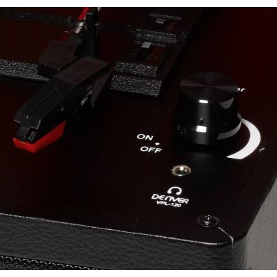 5. Gramofon Denver VPL-120 z USB do nagrywania na PC czarny