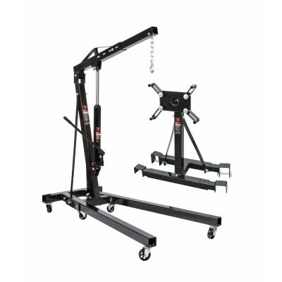 AWTOOLS ŻURAW WARSZTATOWY 2-TONOWY + WÓZEK MONTAŻOWY 900 kg