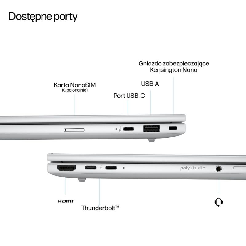 4. HP EliteBook 8 G1a Next Gen AI PC Copilot+ PC AMD Ryzen AI 7 PRO PRO 350 Laptop 35,6 cm (14") WUXGA 24 GB DDR5-SDRAM 512 GB SSD Wi-Fi 6E (802.11ax) Windows 11 Pro Srebrny
