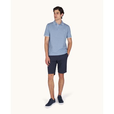4. Paul&Shark Koszulka polo męska bawełniana zapinana na guziki stalowoniebieska 25411205-991