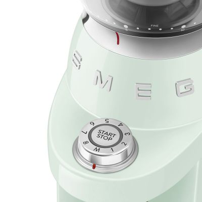 7. Smeg Kaffeem?hle CGF03PGEU, 15 Mahlgrade, 240g Bohnenbeh., 150W, Hellgr?n