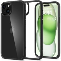 Etui Spigen Ultra Hybrid na iPhone 15 Plus - czarny mat