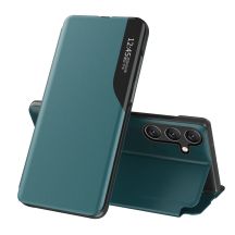 Etui Eco Leather View Case elegancki futerał z klapką i funkcją podstawki na Samsung Galaxy A26 - zielone