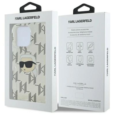 8. Etui Karl Lagerfeld IML Karl Head Electroplated na iPhone 16 Pro - przezroczyste