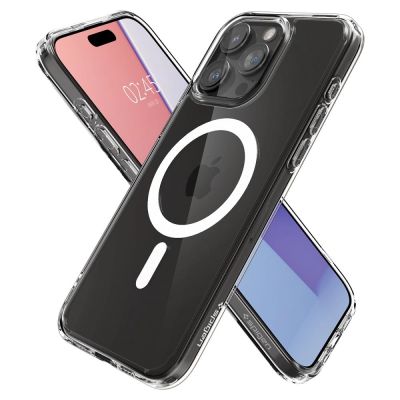 8. Etui Spigen Ultra Hybrid Mag z MagSafe na iPhone 15 Pro - białe
