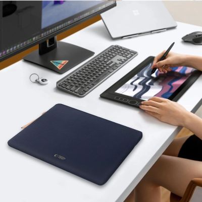 10. Torba Tech-Protect Fleece na laptopa 15-16 - granatowa