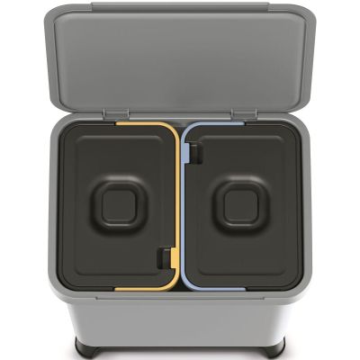 4. ŚMIETNIK KOSZE NA ŚMIECI SYSTEMA SORTIBOX 2W1 SMOOTH GRAY