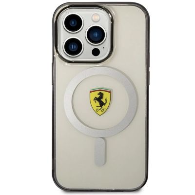 3. Etui Ferrari Outline MagSafe na iPhone 14 Pro Max - przezroczyste