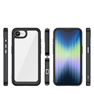 2. Etui Outer Space Case na iPhone 16e / 17e pokrowiec z elastyczną ramką - czarne