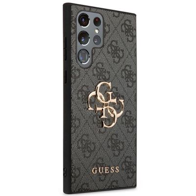 4. Etui Guess 4G Big Metal Logo na Samsung Galaxy S23 Ultra - szare