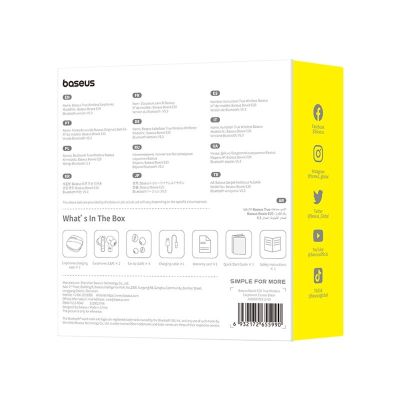 9. Słuchawki bezprzewodowe Baseus Bowie E20 (czarny)