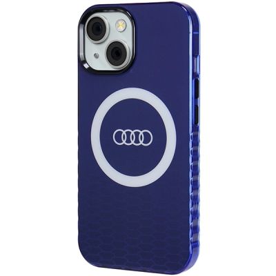 2. Etui Audi IML Big Logo MagSafe na iPhone 15 / 14 / 13 - niebieskie