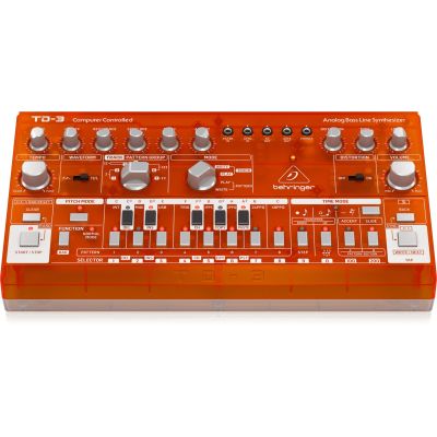 2. Behringer TD-3-TG Syntezator linii basowej pomarańczowy przeźroczysty
