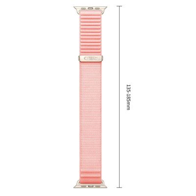 3. Pasek Tech-Protect NylonLoop na Apple Watch 40 / 41 / 42 mm - różowy