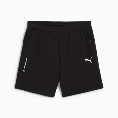 4. Puma Bmw Mms krótkie spodenki chłopięce dresowe czarne bawełniane