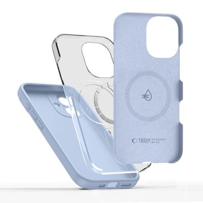 3. Etui Tech-Protect Silicone MagSafe na iPhone 17 - niebieskie