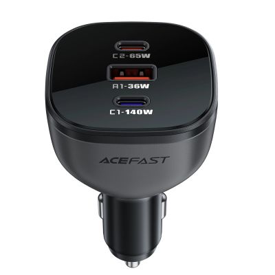 4. Ładowarka Acefast B14 samochodowa 165W 2x USB-C 1x USB-A - czarna