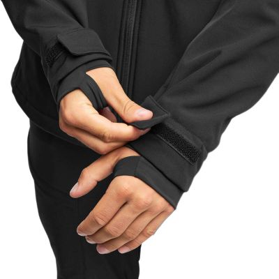 5. Kurtka męska przeciwdeszczowa wiatroodporna softshell Alpinus ASO Czarna - FF18965