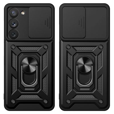 9. Hybrid Armor Camshield etui do Samsung Galaxy S23+ pancerny pokrowiec z osłoną na aparat niebieskie