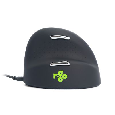 8. Ergonomiczna mysz dla praworęcznych R-Go Pele HE USB duża czarna/srebrna retail