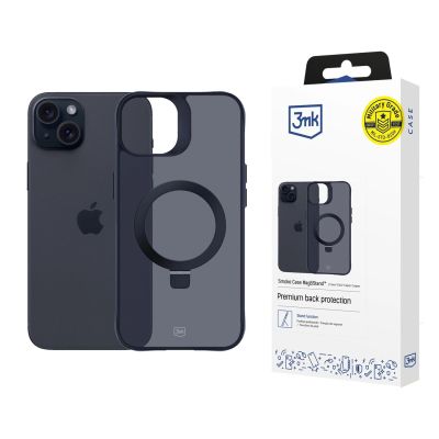 Etui 3mk Smoke Case Mag&Stand na Apple iPhone 15 plus - czarne