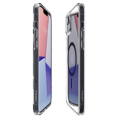 12. Etui Spigen Ultra Hybrid Mag z MagSafe na iPhone 14 Plus - przezroczysto-czarne