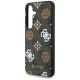 5. Etui Guess 4G Printed Colored Peony Pattern MagSafe do Samsung Galaxy S25 brązowy